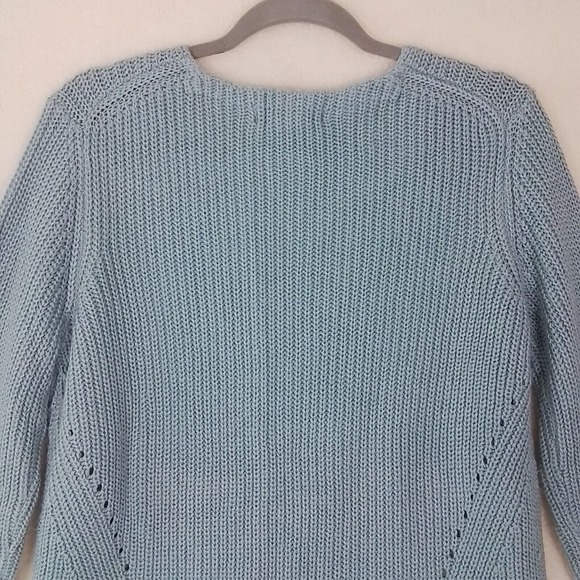 Forever 21 V-Neck Chunky Knit Sweater Size Medium in‎ Soft Green - Picture 6 of 10